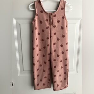 Zara cozy plush lined apples romper pink 2/3 years
